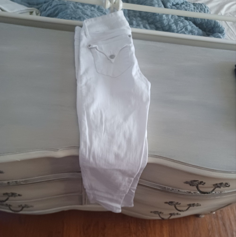 Hudson Distressed White Jeans - Size 28